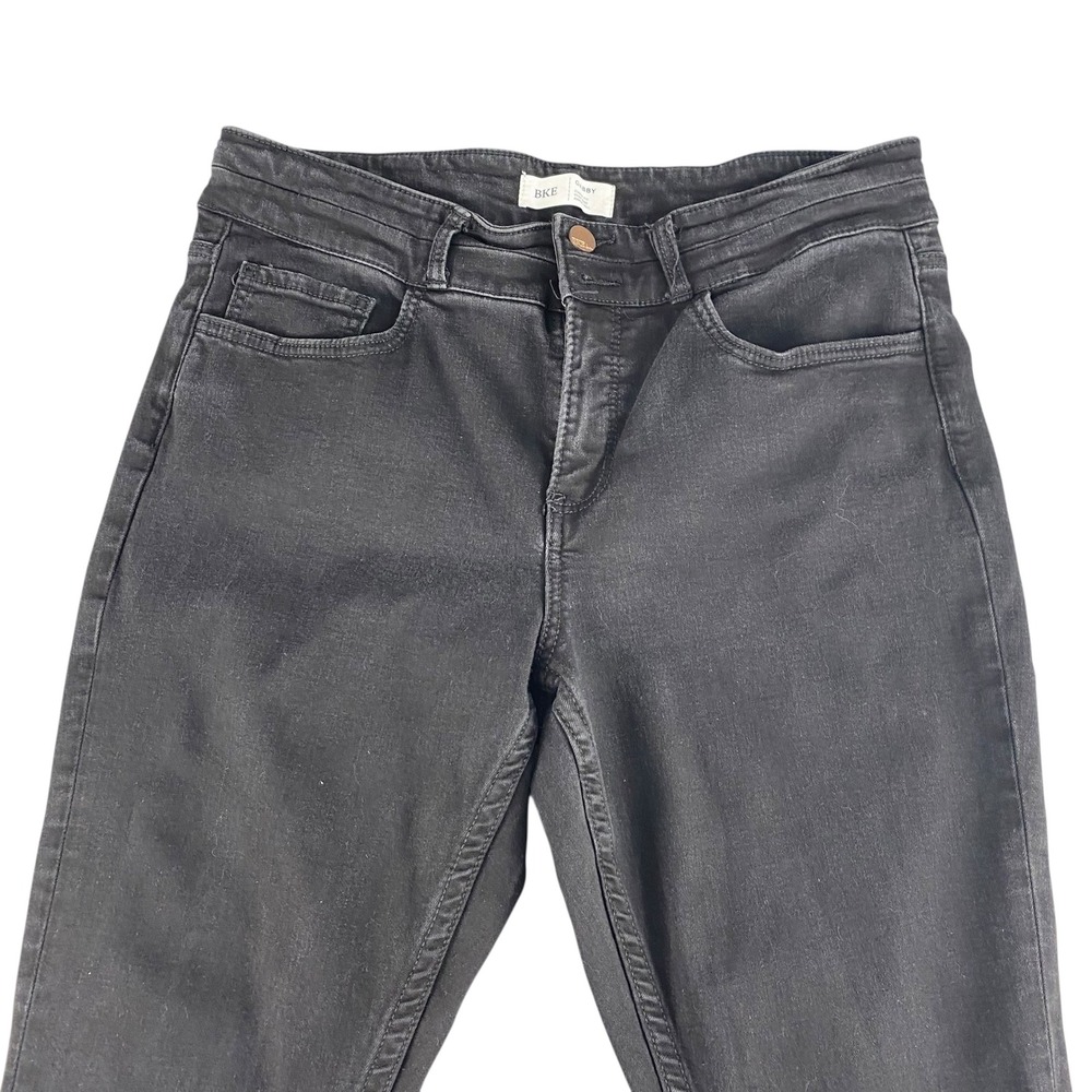 BKE Denim Gabby High Rise Curvy Fit Ankle Tall Black Jeans Distressed Size 31* - Picture 2 of 8